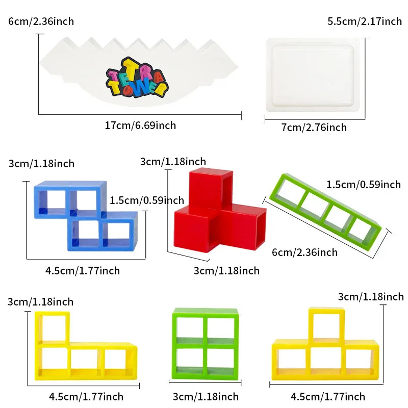 Jogo de empilhamento de festas para crianças, conjunto de blocos de construção interativos, atividade de grupo estratégico para aniversários e reuniões