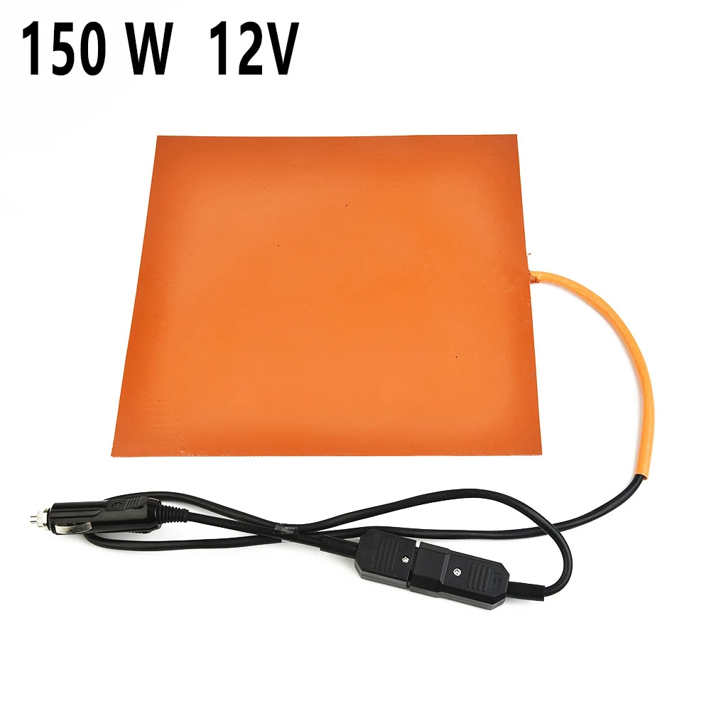 

28x28cm 12V 150W Silicone Heating Pad Mat Quick Heater For Food Delivery Bag Warming Accessories Cord Length 100cm