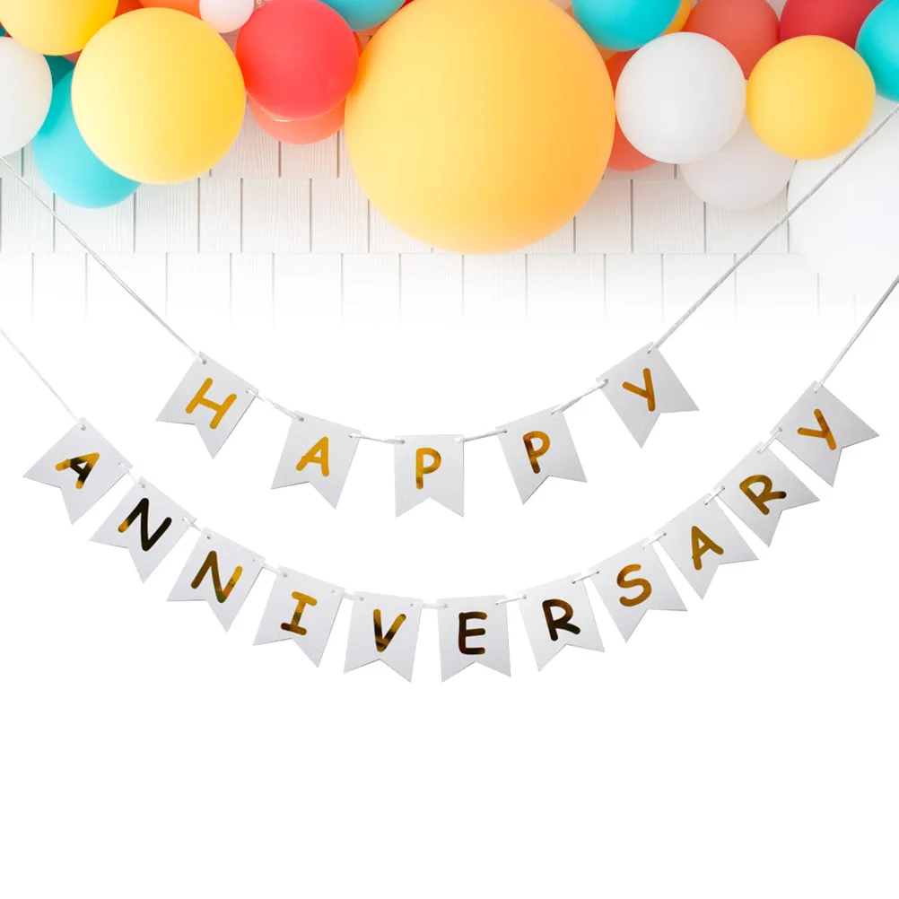 

Anniversary Decoration Paper Letter Banner Dessert Table Party Supplies HAPPY Bunting Garland