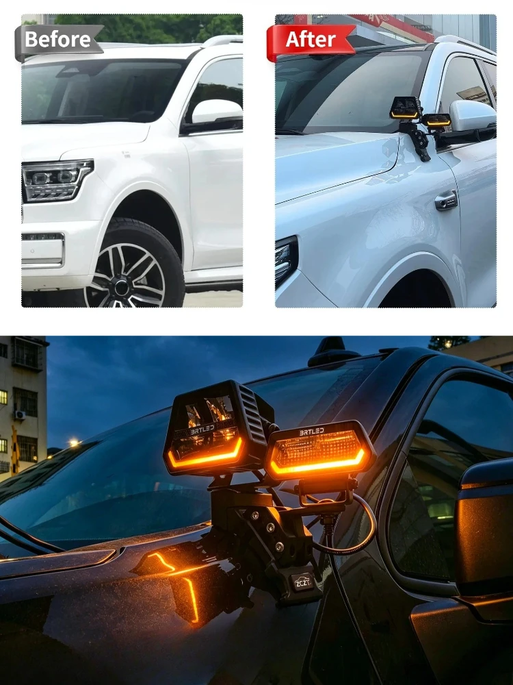 Car A-Pillar Dual Light Bracket for GWM Tank 500 Front Hood Spotlights Quick-Release Extension Lamp Stand Off-road Modified