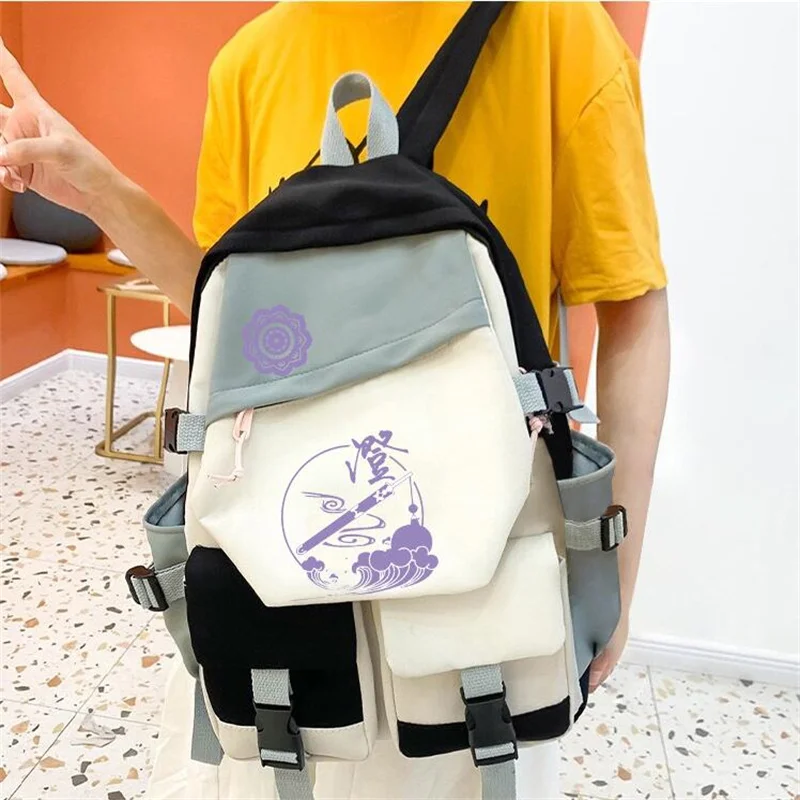 Mochila escolar Mo Dao Zu Shi Wei Wu Xian para niños y niñas, bolso de hombro con bloqueo de Color para ordenador portátil al aire libre