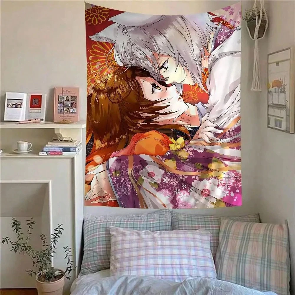 1 Pc Kamisama Kiss Tapestry Nanami Tomoe Wall Hang Backdrop Cloth for Living Room Bedroom Aesthetic Cute Home Decor