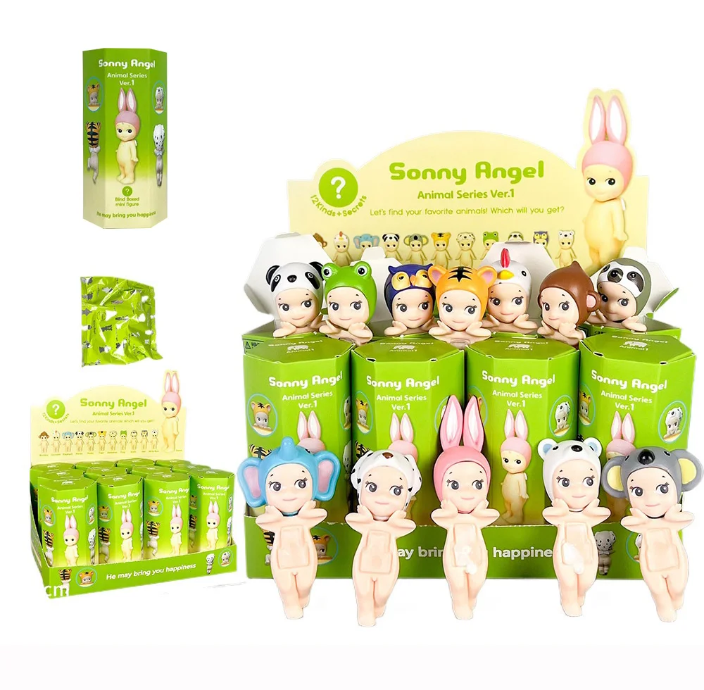 Sonny Angel Candy Station 12 juegos de figuras de Anime caja ciega teléfono decoración del hogar juguetes regalos del Día de San Valentín para niños cumpleaños
