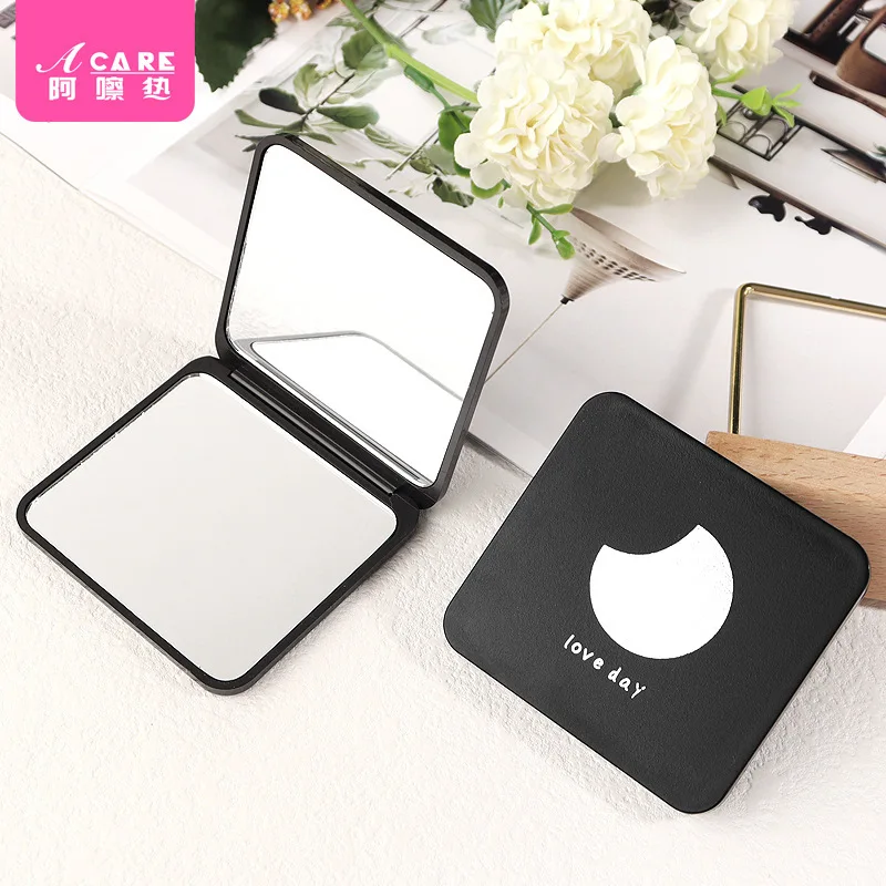 DX01/Mirror/small/Double-Sided/A1PQ0-Small size portable mini makeup mirror double-sided portable and cute students can