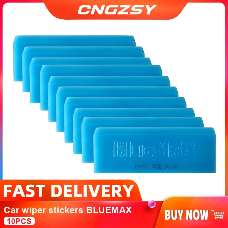 

10PCS Car Water Scraper Paster BLUEMAX Window Cleaning Wiper Washing Squeegee For Bathroom Shower Household Mirror Glass 10B02