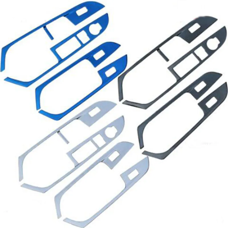 EAZYZKING Car styling stainless steel door panel armrest handle sticker auto accessories case for KIA Rio K2 2012-2016