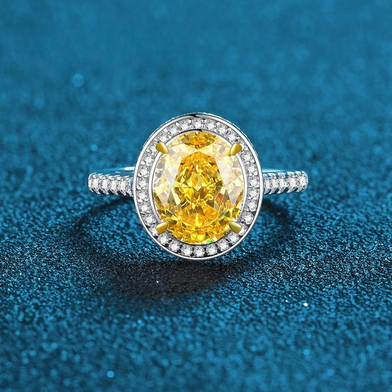 

PT950 Платиновый искусственный культивированный драгоценный камень Полный бриллиант Золото Желтый Красный бриллиант Розовый бриллиант Кольцо Женский тренд