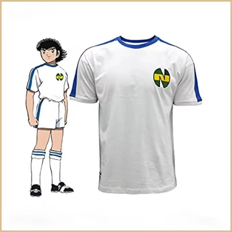 Summer Captain Tsubasa School Nansheng Olive And Benji Football T-Shirt Children Adults Sportswear Round Neck Breathable And Co