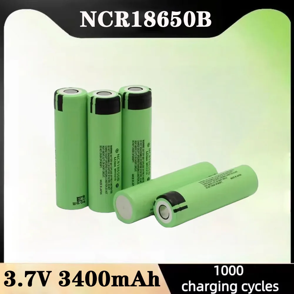 High Quality NCR18650B 3.7V Li-ion Battery 3400mAh  Cell Durable Stable Voltage For Flashlight Torch Toy Car Power Bank