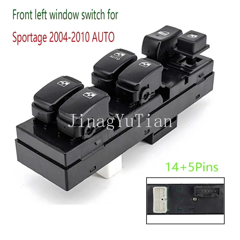 

For Kia Sportage 2004-2010 Front Left Power Window Control Switch Lifter Regulator Button Auto Parts 14+5 Pins Car Accessories