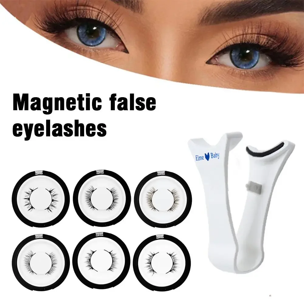 Pestañas postizas magnéticas 3D, pestañas postizas reutilizables 3D, naturales, Wispy, Manga larga, maquillaje de ojos coreano para extensión de pestañas