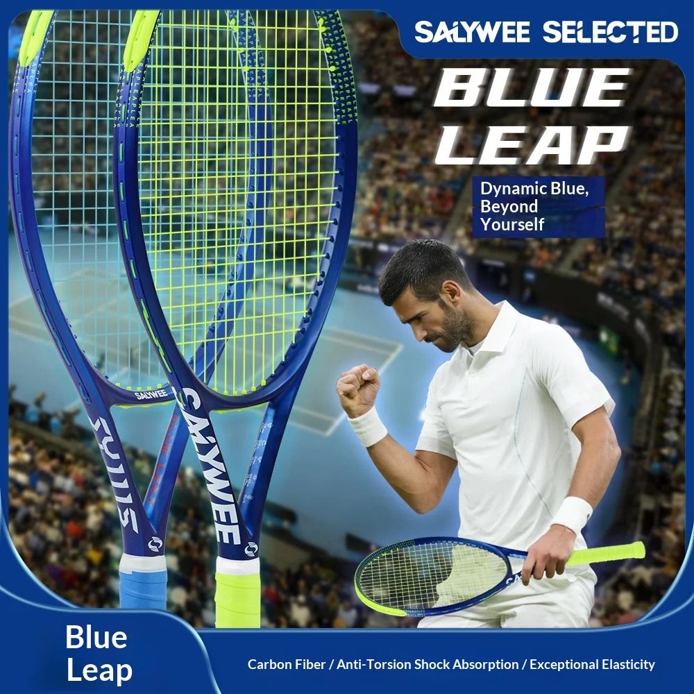 Carbon Fiber Integrated Tennis Racket Lightweight Large Head for Amateur Intermediate Advanced Large Frame for Adult Players