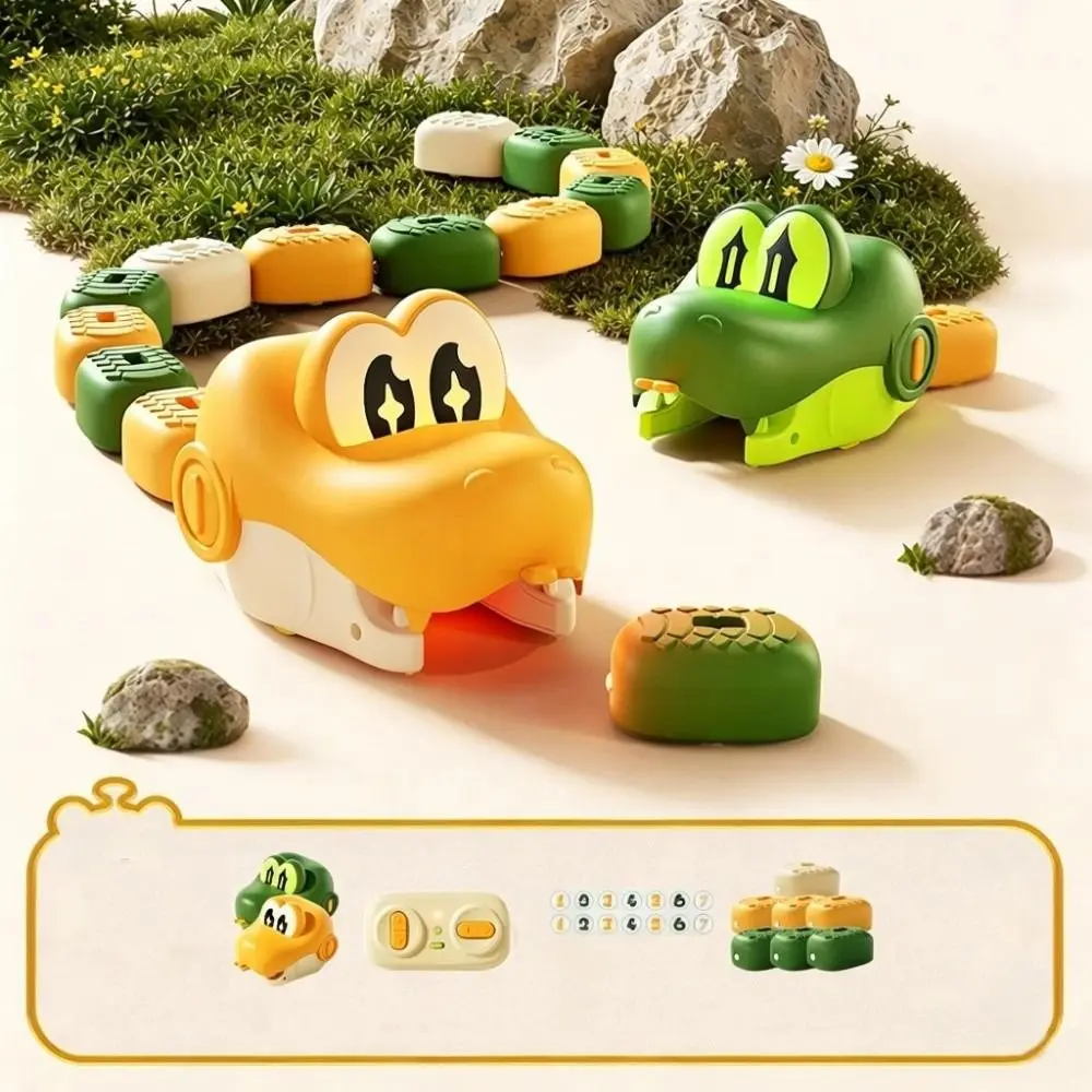Magnetic RC Snake Car Toy Desktop Bead Eating Interactive Remote Control Car Competitive Battle Game Magnetic Snake Car Children