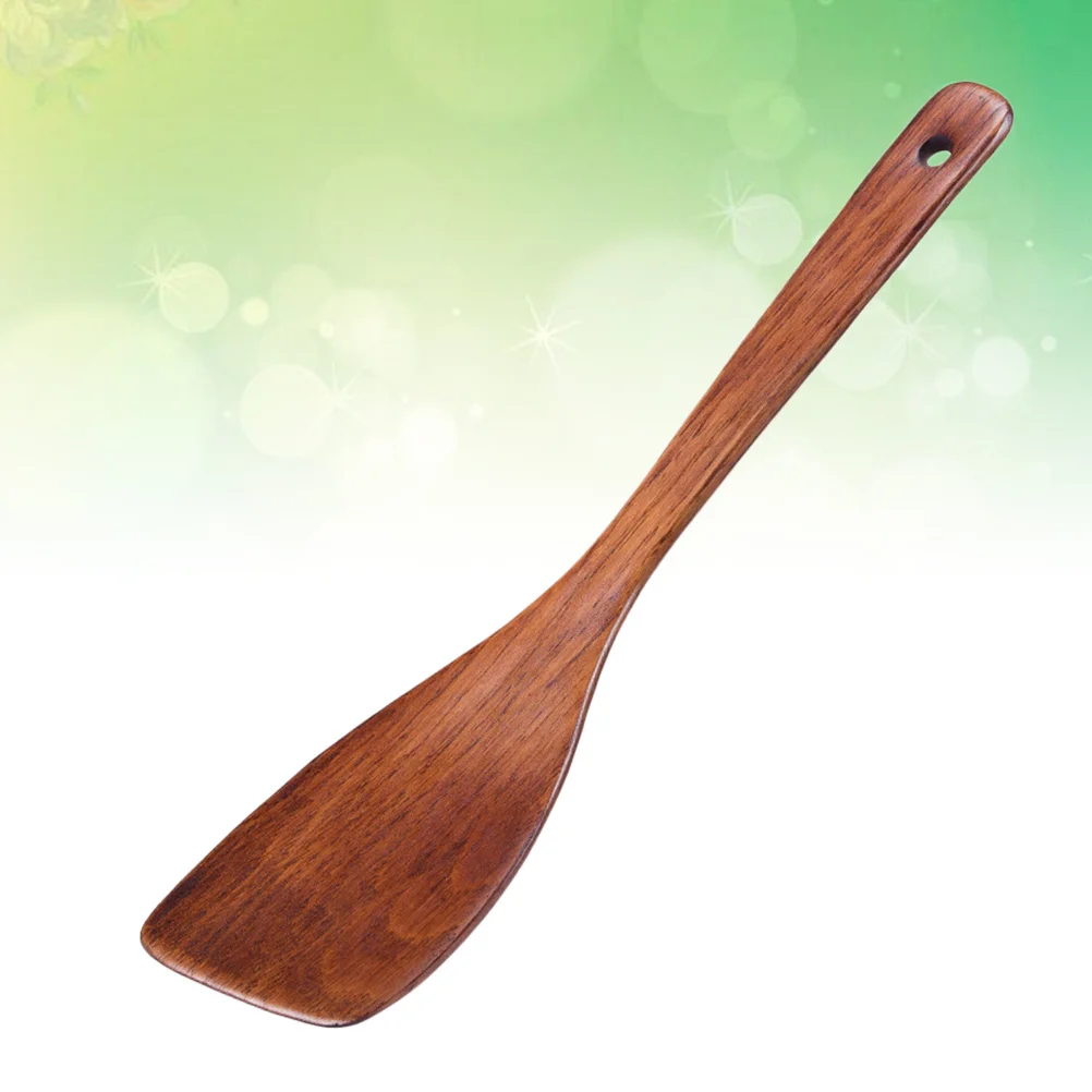 Wood Spatula Handle Pot Spatula Kitchen Utensils Resistant High Temperature No Burr Anti Cracking Easy Wash Cloth