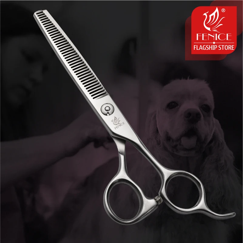 Fenice 6.5 inch pet dog grooming scissors Bichon Teddy dog thinning trimming scissors shears for dogs products 25-30% rate