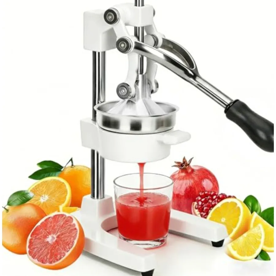 Espremedor Manual Reforçado para Suco Fresco de Laranja, Limão e Romã - Sem Esforço e Fácil de Limpar para Uso Doméstico