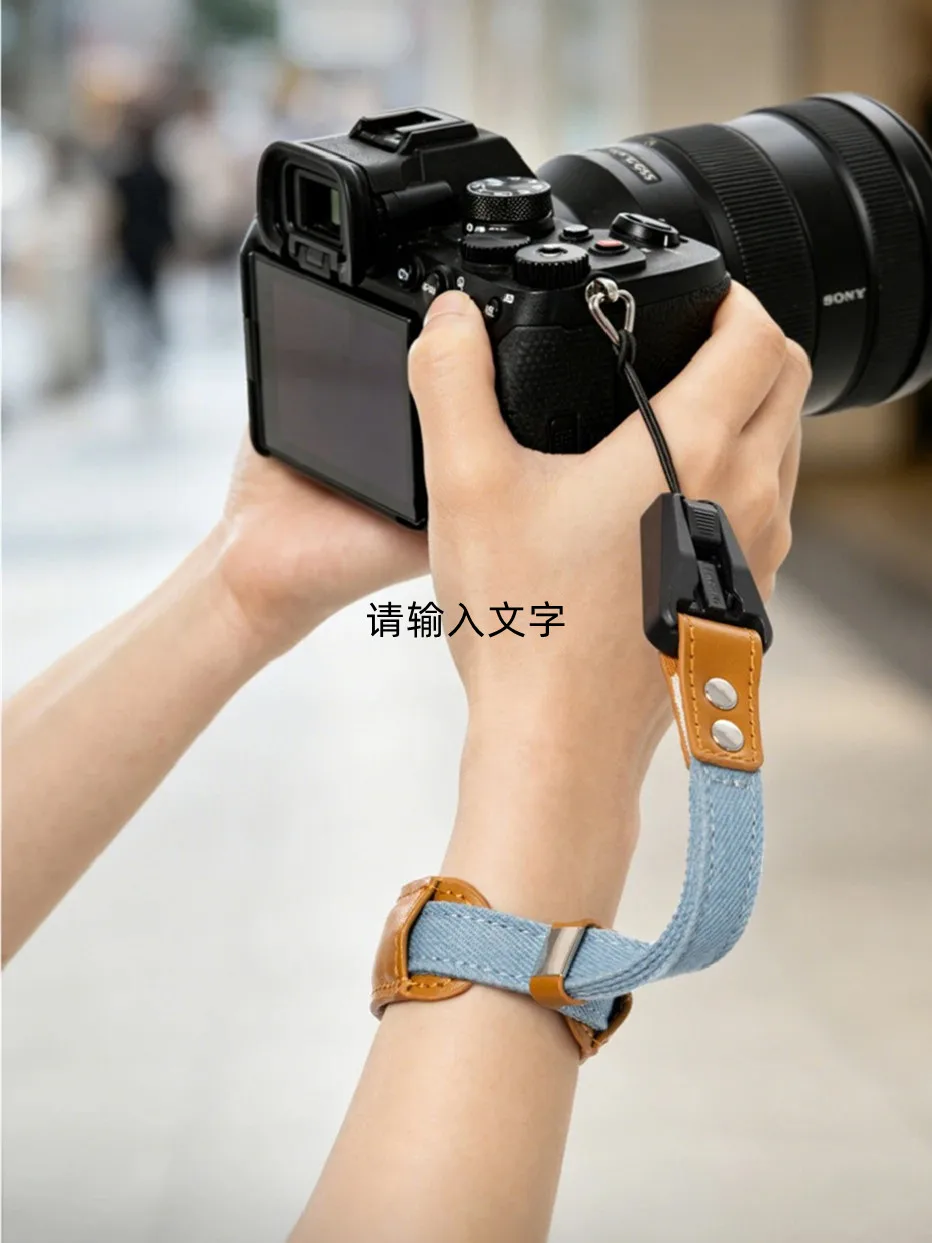 leather denim Camera Wrist Strap for DSLR/SLR/Mirrorless Camera Quick Release Hand strap Wrist Lanyard photography accessories