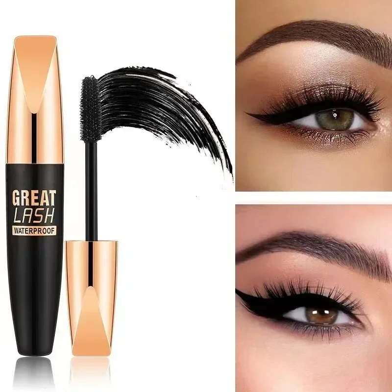 4D Silk Fiber Lash Mascara 2 In 1 Mascara Waterproof allungamento Cosmetics Eye Mascara Ship Lashes Curling trucco occhi spessi