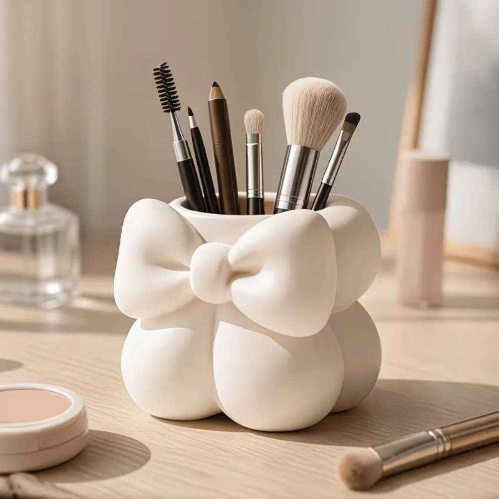 3D Printed Storage Box Multi-function Creative Desktop Organizer Sweet Flower Vase Makeup Brush Storage Case Home Decoration