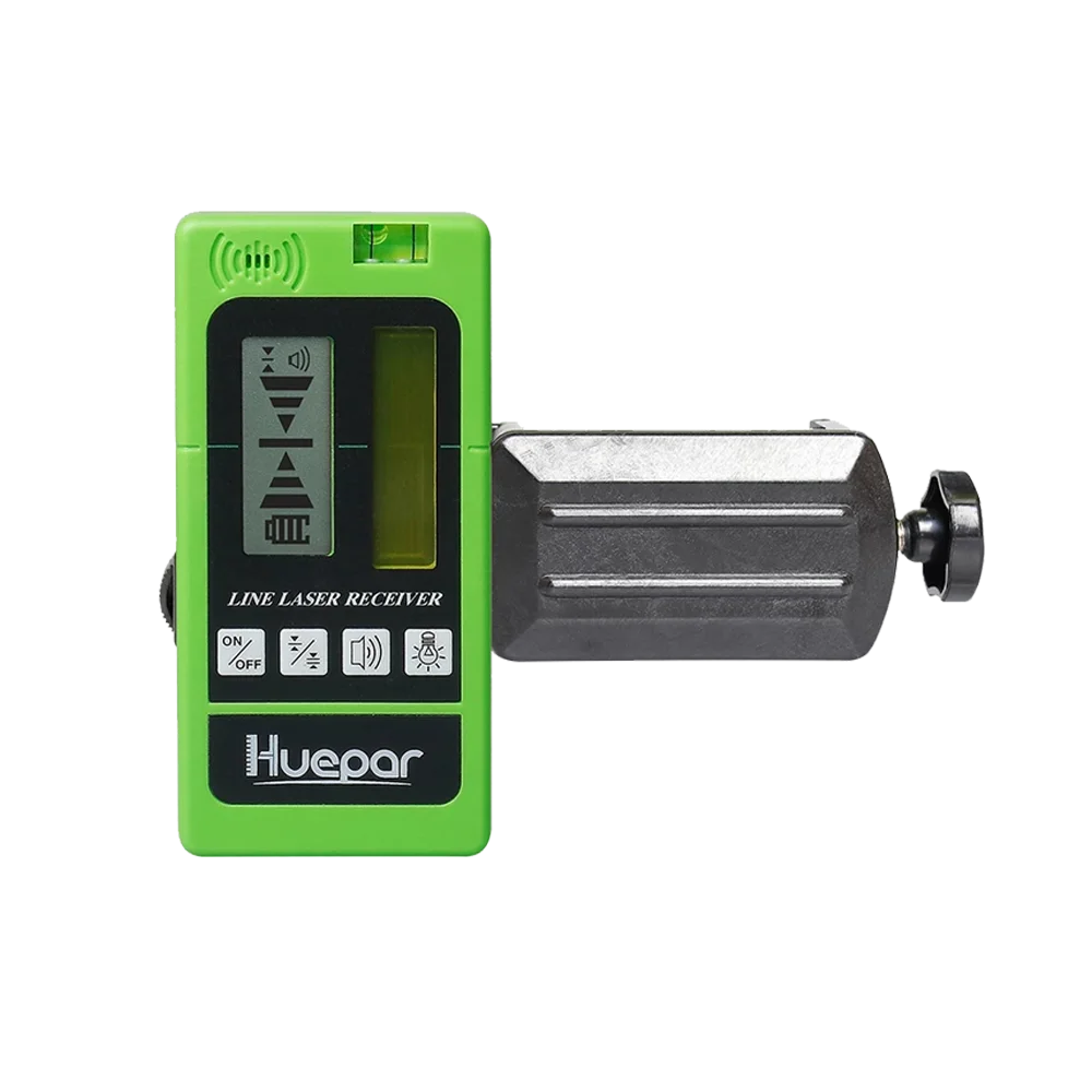 Huepar LR-5RG Laser Detector Only for Huepar Green and Red Laser Level Receiver for Pulse Mode Two Sided Back-lit LCD Displays