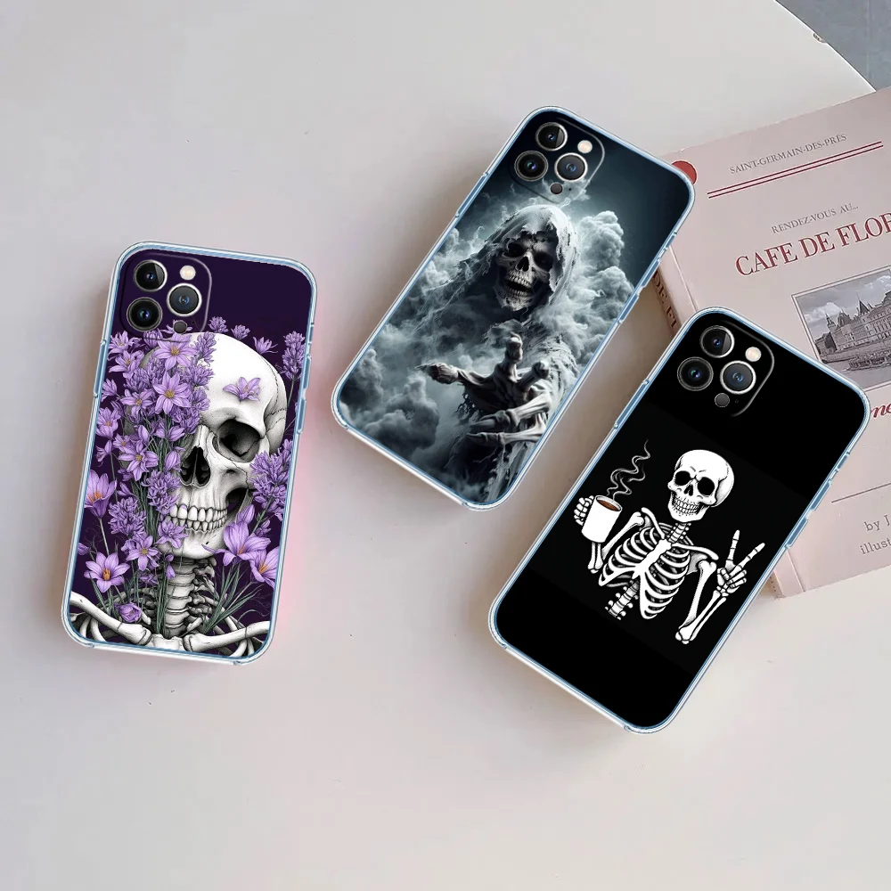 VY83 Skeleton Skull Phone Case for Motorola Moto G10 G20 G30 G31 G32 G34 G35 G41 G42 G50 G51 G52 G55 G60 G60S G62 G71 G72 G75 view 4