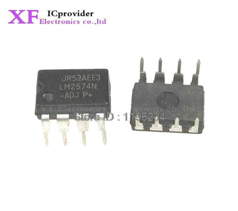 10 pcs LM2574N-ADJ LM2574N LM2574 IC REG BUCK ADJ 0.5A 8-DIP