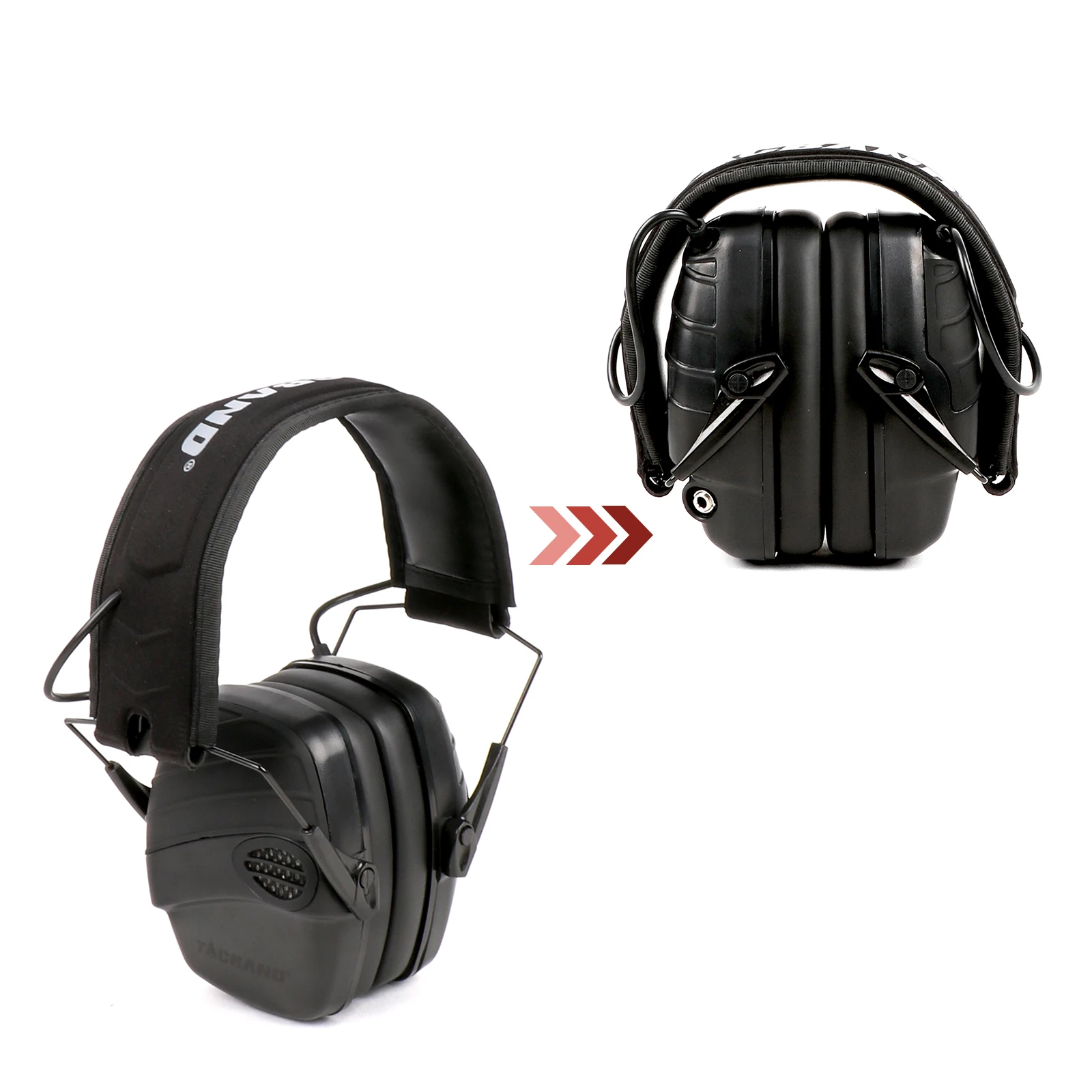 

TACBAND Electronic Active Noise Reduction Earmuffs Hearing Protection Tactical Cut Off Impact Hunting Shooting Foldable Earmuffs