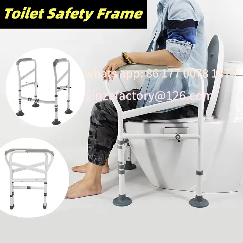 Customizable Toilet Safety Armrest Frame for Pregnant Women Elderly Disabled Help Stand-Up Frame Without Punching Foldable