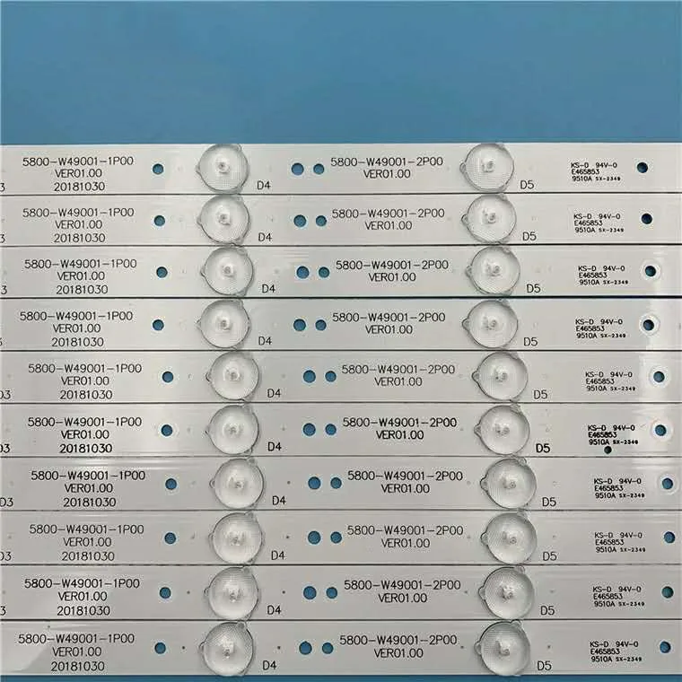 kit de fitas de luz de fundo de led 10 pecas 6led 480 mm para lc490duj sha2 0p00 dp00 novo 01