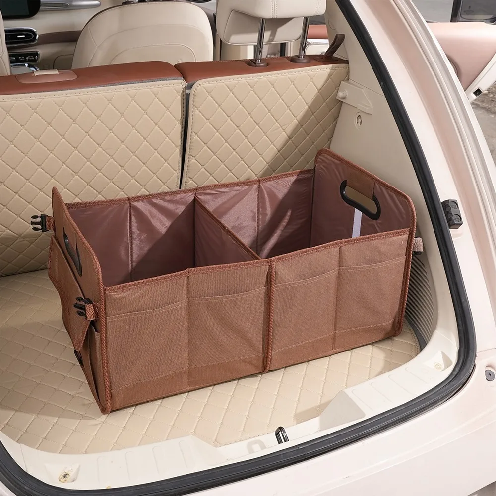 Organizador de porta-malas de carro, organizador de armazenamento de itens de interior de carro, portátil e dobrável, fácil de instalar, é um ótimo ajudante na sua vida