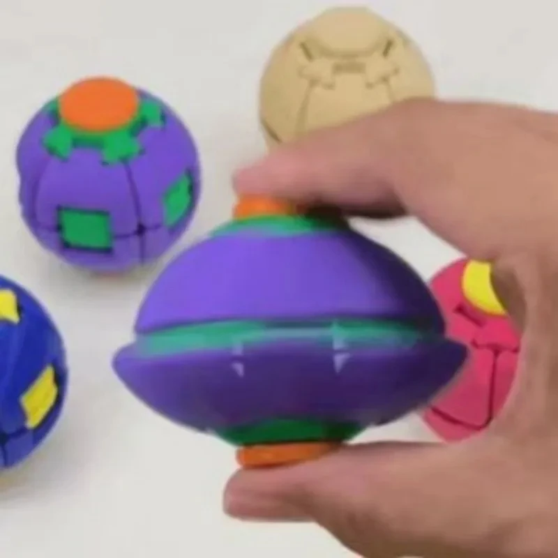 Rotatable Fidget Stress Relief Ball Spin Fidget Spinner Hand Sensory Anxiety Relief Desk Toy view 6