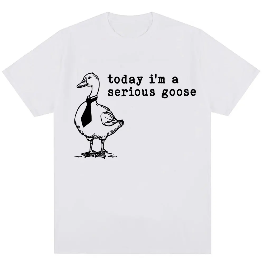 

Today I'm A Serious Goose Funny Silly Meme Printed T Shirts Women Trendy Harajuku Short Sleeve Casual T-shirt Clothing