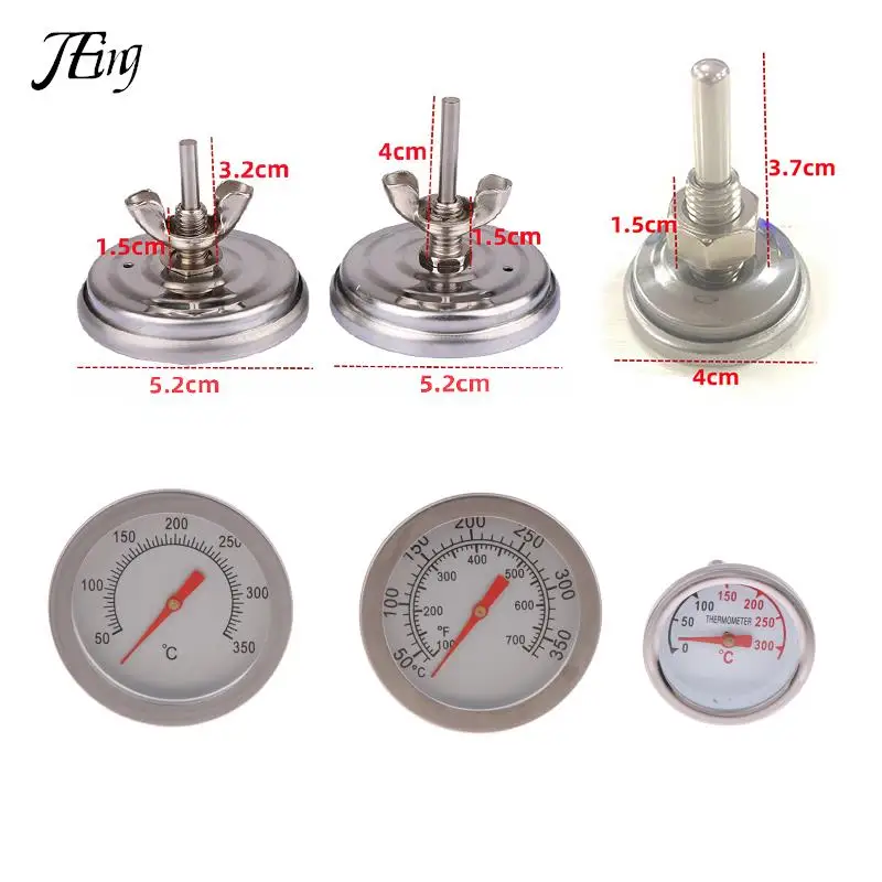 Professional Cooking Accessory 0-300℃ Bimetal BBQ Thermometer For Grill Oven Sealed Probe Temperature Detector