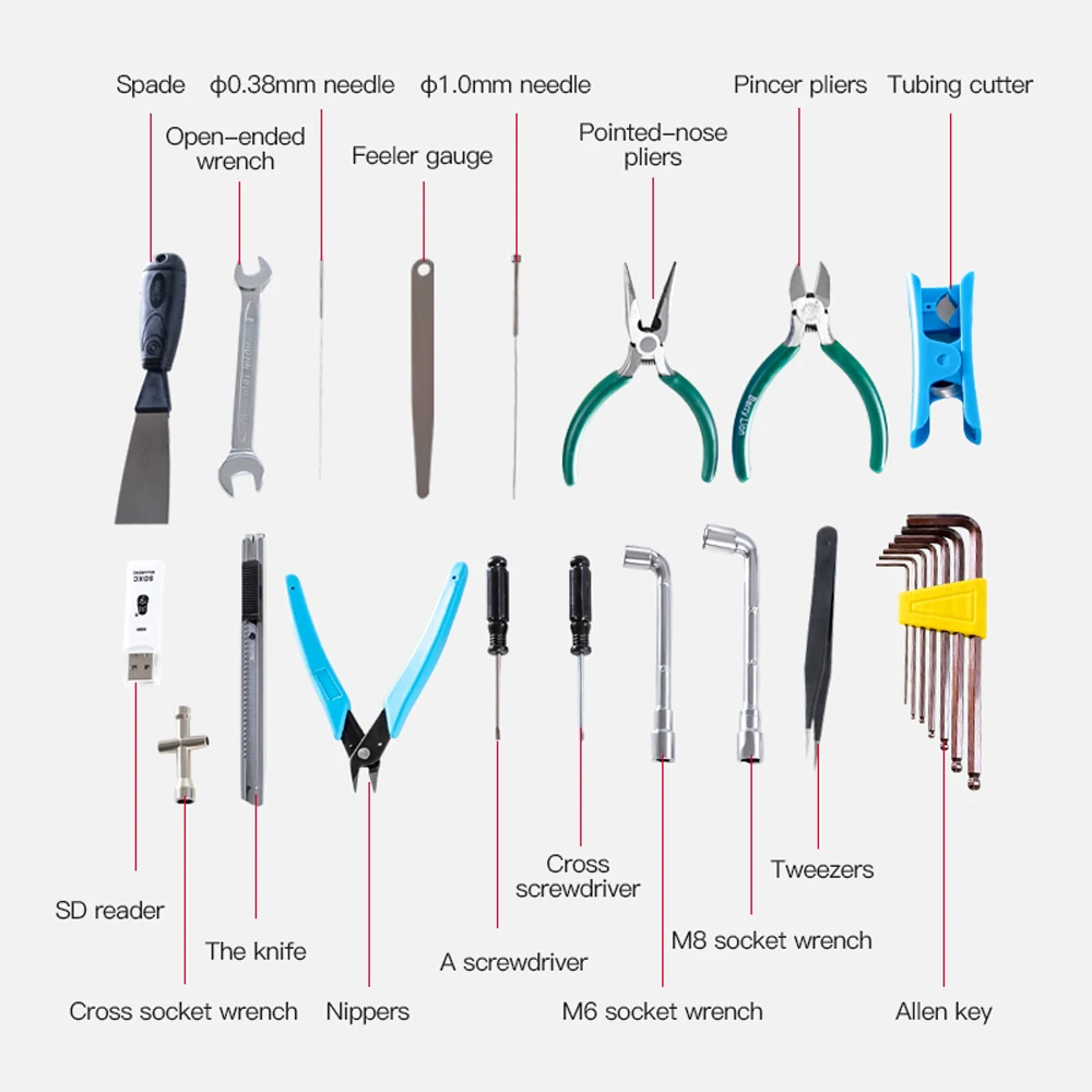 Creality 3D Printer Tool Box 3D Printers Fix Kits Multi Tools With Tool Boxes Printer Installation Maintenance Tools Sets