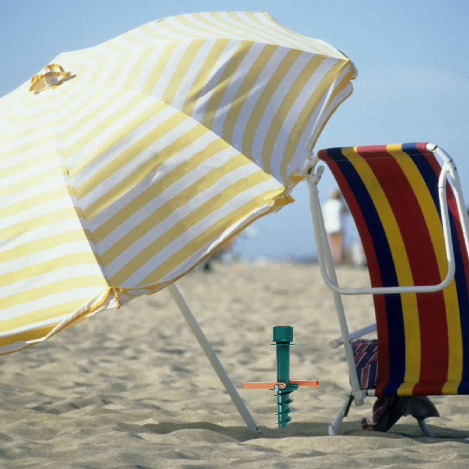 

Umbrella Base Stand Plastic Sand Anchor Robust Support Compact Design Enhance Safety Patio Umbrella Spike Beach Anchor