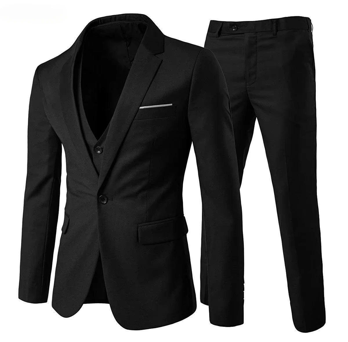 Suits For Men Elegant Wedding 3 Pieces 2 Set Jackets Vest Pants Luxury Blazers Outfit Fashion Classic Full 2024 Formal Costume