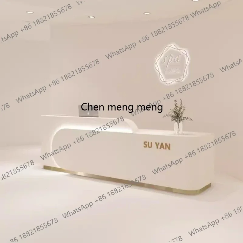 

Hot sales modern Luxury cash register Beauty Salon Commercial Beautician Reception Counter Bar Office Commercial Aesthetic Home