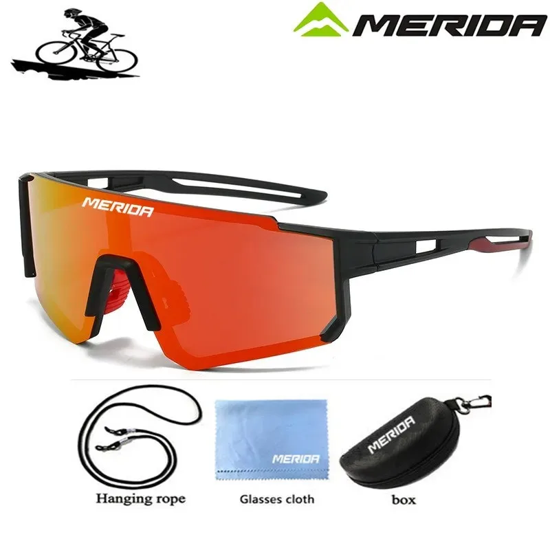 

MERIDA.New Outdoor Cycling Women's Sunglasses Polarized Integrated Windshield, European and American Men's Sports Sunglasses