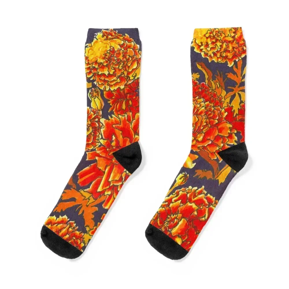 Marigolds Socks Christmas winter gifts Run happy Socks For Women Men's