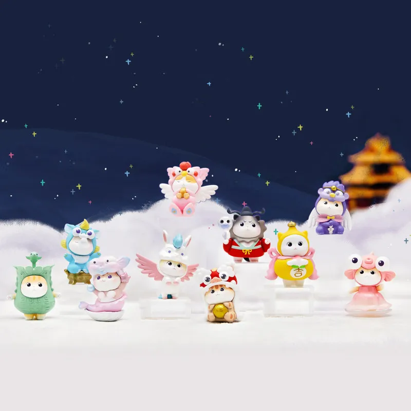 

Palace Baby Royal Cat Blind Box Chinese Style Auspicious Cultural Creation Collectible Figurine Birthday Gift Desktop Ornament