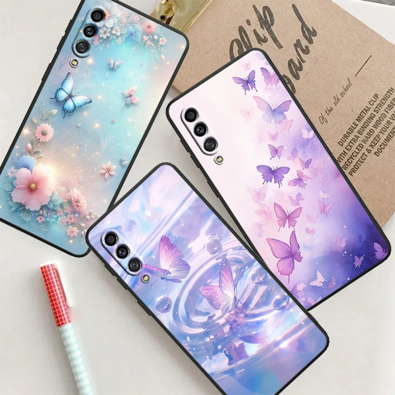 Butterfly Fashion Fantasy For Samsung A53 A52 A33 A32 A51 A71 A21S A13 A73 A50 A22 A23 A03 A72 A54 A12 5G Black TPU Phone Case image 5