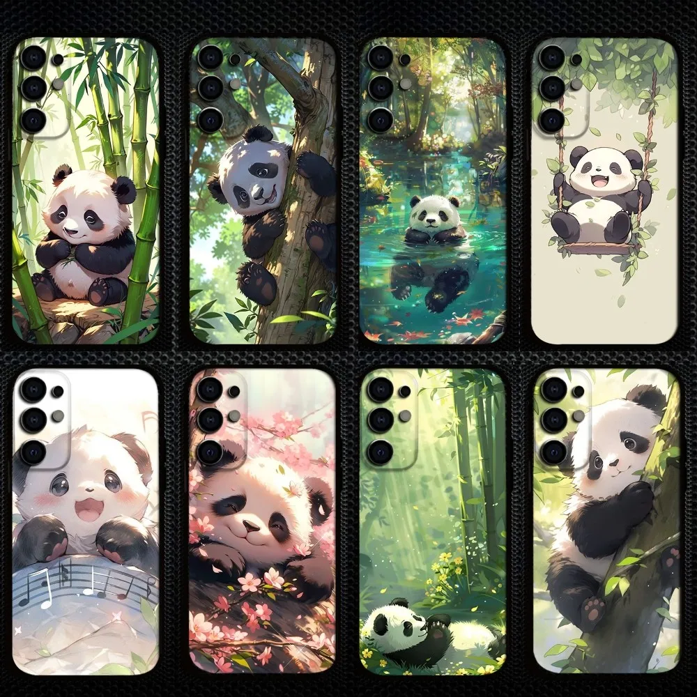 

Many Kawaii Pandas Phone Case For Samsung S25/S24/S23/S22/S21/S20/Plus,Fe,Lite/Others Black Cover