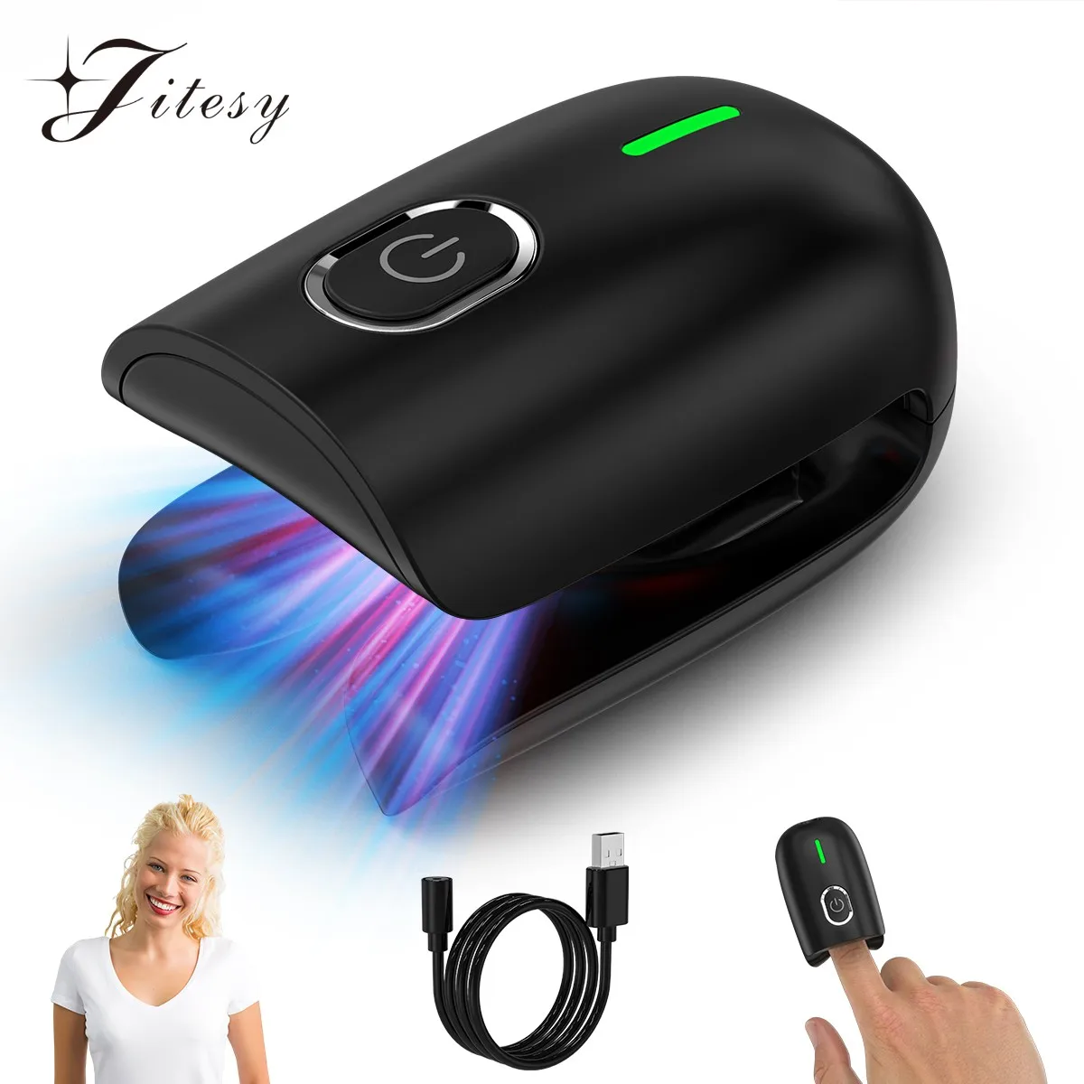 Jitesy-Nail Fungu Cleaning Light Device 470nm+660nm+905nm Wavelength Laser Therapy Nail Fungu For Finger/Toenails Nail Care