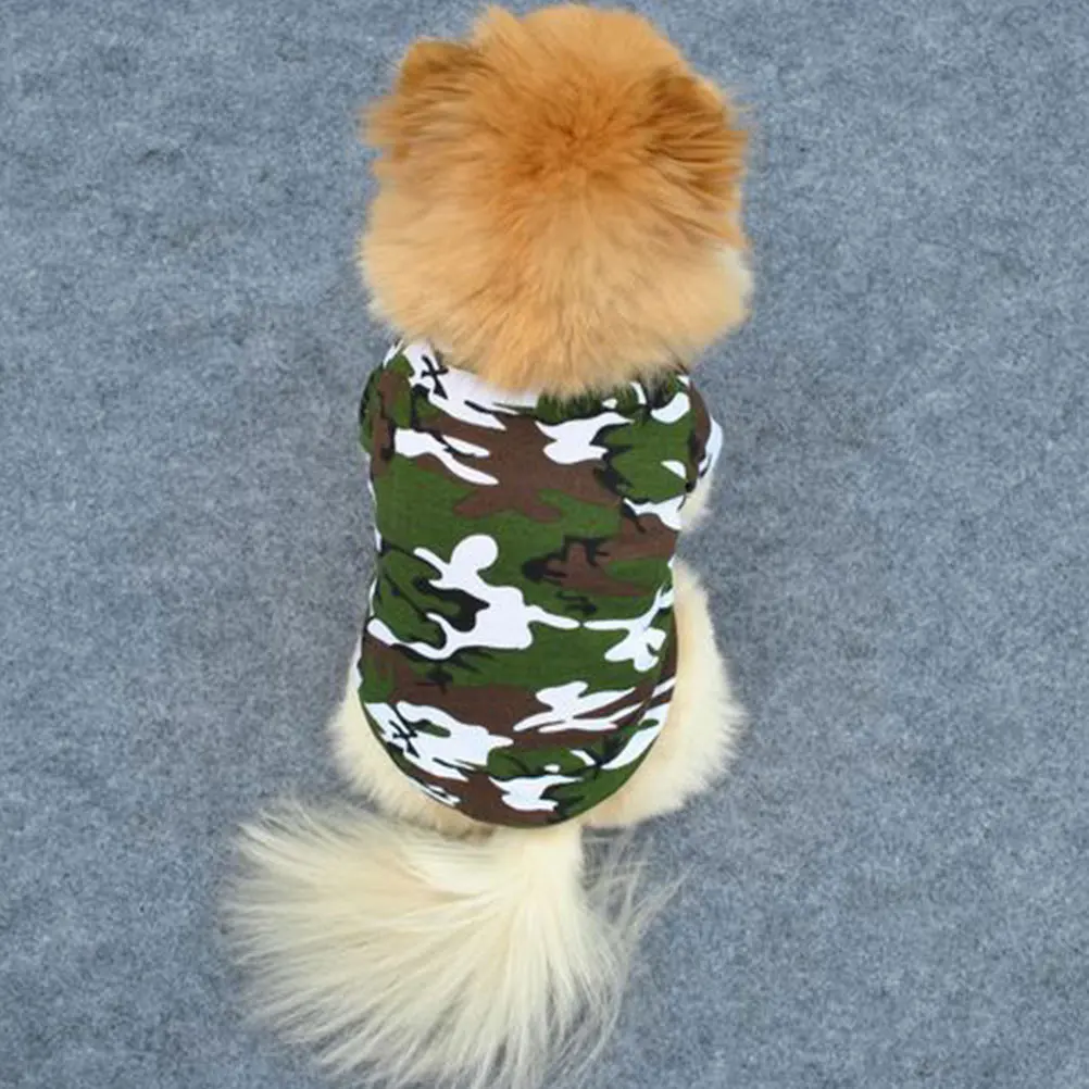 

Camouflage Dog Coat For Puppies Durable Outdoor Pet Clothing Fashion Puppy Wear Cool Dog Outfit For Walking Jogging
