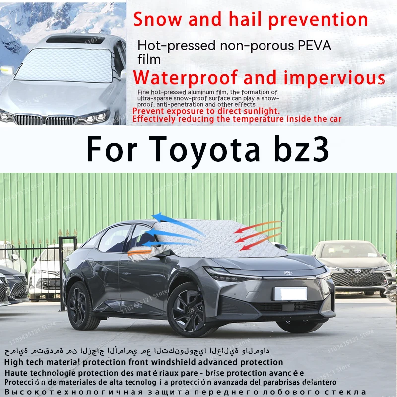 

For Toyota bz3 the front windshield of a car is shielded from sunlight, snow, and hail auto tools car accessories