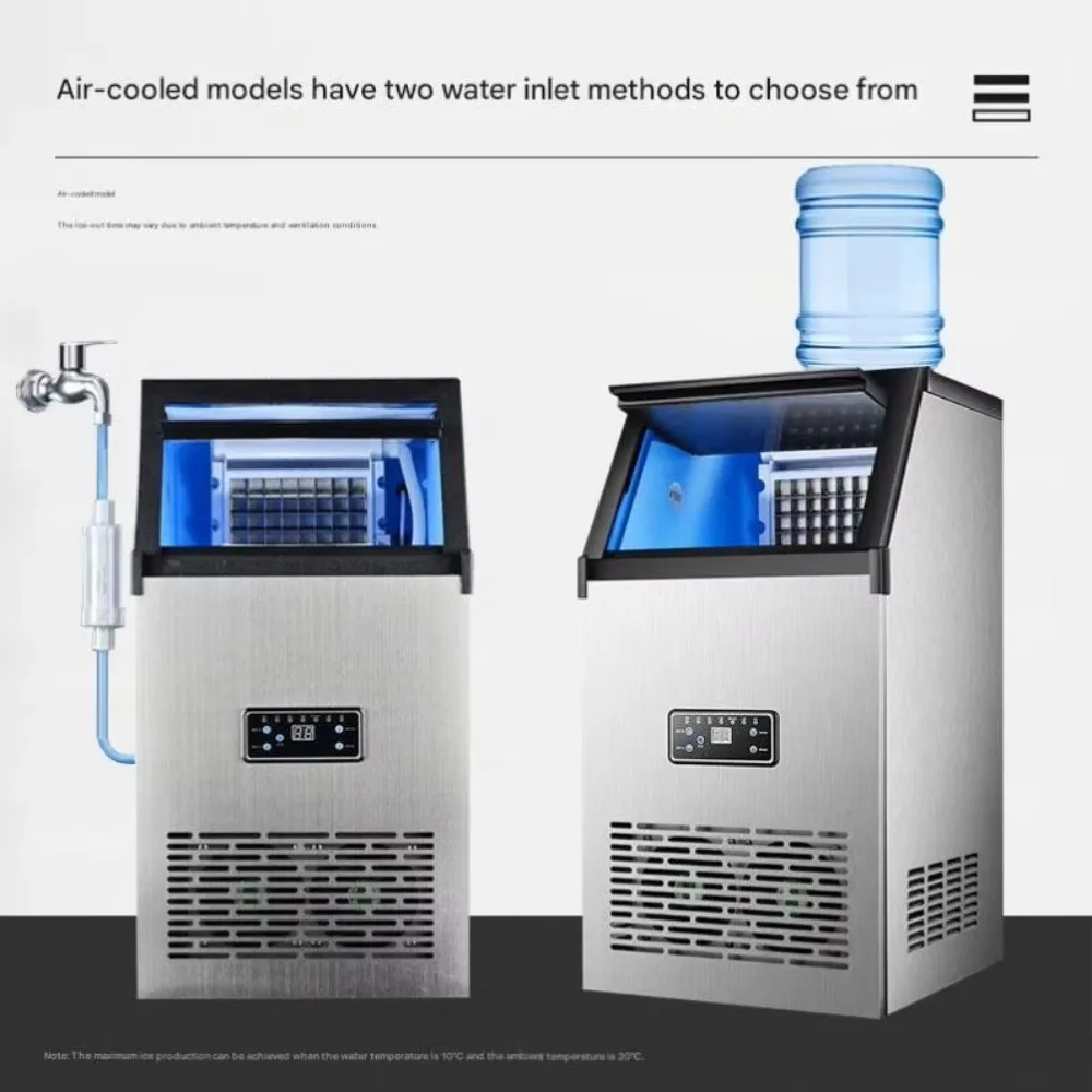 220V Commercial Ice Maker Machine 60kg/24H, Automatic Cube Ice Making Machine for Restaurant Bar Hotel and Coffee Shop Use