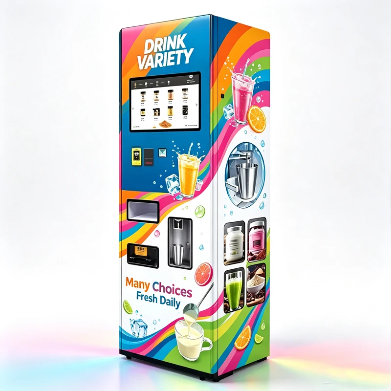 Commercial Self Service Drink Vending Machine Card Cash Payment Automatic Beverage Dispensing Equipment Customized
