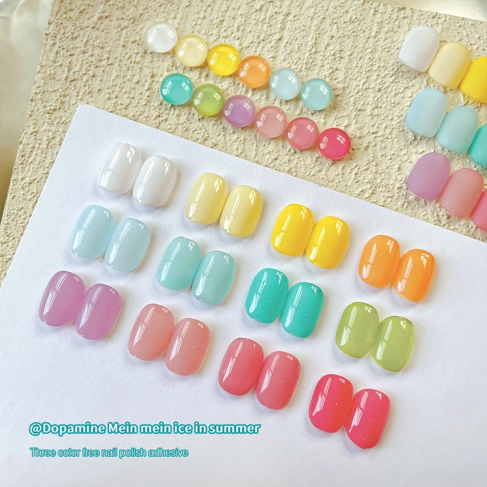 12-Color 12ml 3 Free Nail Gel Dopamine Series Nail Gel Soak-Off Uv Led Nail Gel Safe Formula Press On Nail Tint Decoration