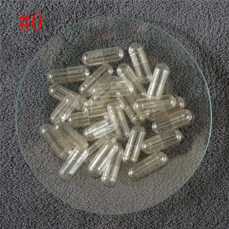 0# 1000pcs 0 Size High Quality Empty Capsules, Hard Gelatin DIY Hollow Gelatin Capsules ,Portable Joined or Separated Capsules