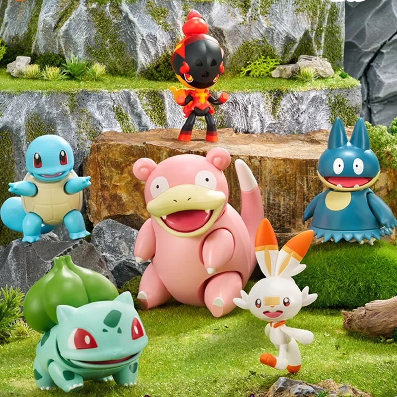 Blokees Pokemoned Classic Edition-S Pikachu Psyduck Snorlax Bulbasaur Squirtle Slowpoke Toy Model PVC Figure Collection Kid Toy
